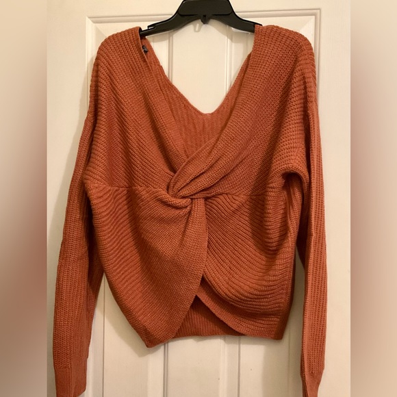 Falls Favorite Girl Sweater II - Rust - Picture 4 of 6